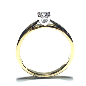 18ct Gold Brilliant Cut Solitaire Diamond Ring 0.27ct