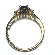 Load image into Gallery viewer, 18ct Gold Sapphire and Diamond Trilogy Ring
