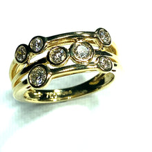 Load image into Gallery viewer, 18ct Gold Diamond Multi Row Bubble Ring
