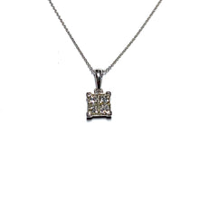 Load image into Gallery viewer, Secondhand 9ct White Gold Quad Diamond Necklace 0.50ct
