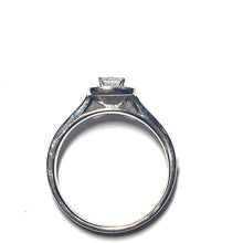 Load image into Gallery viewer, 18ct White Gold Princess Cut Diamond Halo Ring