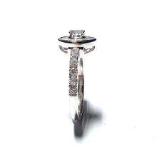 Load image into Gallery viewer, Secondhand 18ct White Gold Baguette and Brilliant Cut Diamond Target Ring