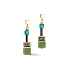 Load image into Gallery viewer, Coeur De Lion Earrings - GeoCUBE Precious Green