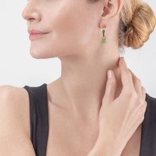Load image into Gallery viewer, Coeur De Lion Earrings - GeoCUBE Precious Green