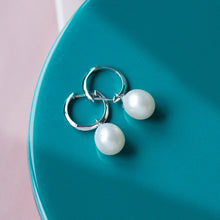 Load image into Gallery viewer, Kit Heath Astoria Revival Pearl Hoop Drop Earrings