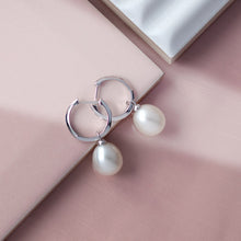 Load image into Gallery viewer, Kit Heath Astoria Revival Pearl Hoop Drop Earrings