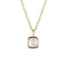 Load image into Gallery viewer, D for Diamond Birthstone Necklaces - Gold Plated