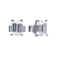 Load image into Gallery viewer, Diamonfire Cubic Zirconia Emerald Cut Studs