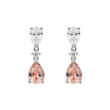 Load image into Gallery viewer, Diamonfire Dusky Pink Cubic Zirconia Pear Drop Earrings
