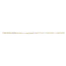 Load image into Gallery viewer, 9ct Yellow and White Gold Elongated Link Bracelet.