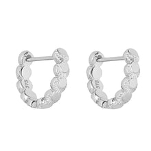 Load image into Gallery viewer, 9ct White Gold Circle of Life Hoop Earrings

