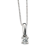 Load image into Gallery viewer, 9ct White Gold Solitaire Diamond Pendant 0.10ct
