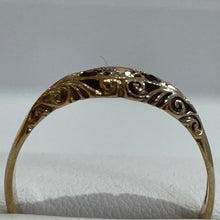 Load image into Gallery viewer, Secondhand 9ct Gold Cubic Zirconia and Garnet Antique Style Ring