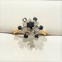 Load image into Gallery viewer, Secondhand Sapphire and Diamond Spray Ring
