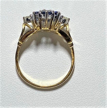 Load image into Gallery viewer, Secondhand Ceylon Sapphire and Diamond Cluster Ring

