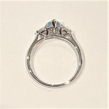Load image into Gallery viewer, 9ct White Gold Topaz and Pear Cut Diamond Ring