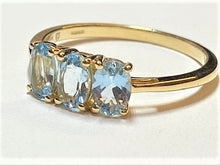 Load image into Gallery viewer, Secondhand Aquamarine Trilogy Ring

