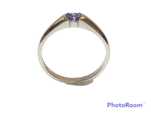 18ct White Gold Tanzanite Single Stone Ring