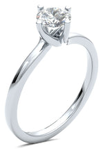 Load image into Gallery viewer, Diamond Single Stone Four Claw Twist Engagement Ring
