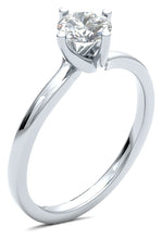 Load image into Gallery viewer, Diamond Single Stone Four Claw Twist Engagement Ring
