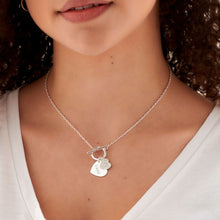 Load image into Gallery viewer, Sterling Silver Cubic Zirconia Double Heart Necklace