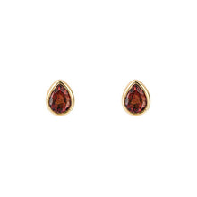 Load image into Gallery viewer, Silver Birthstone Earrings - Gold Plated