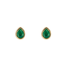Load image into Gallery viewer, Silver Birthstone Earrings - Gold Plated