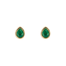 Load image into Gallery viewer, Silver Birthstone Earrings - Gold Plated
