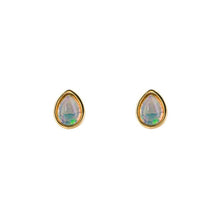 Load image into Gallery viewer, Silver Birthstone Earrings - Gold Plated