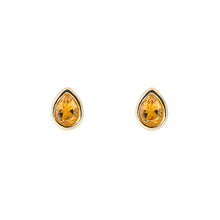 Load image into Gallery viewer, Silver Birthstone Earrings - Gold Plated