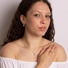 Load image into Gallery viewer, 9ct Gold Sky Blue Topaz and Diamond Elongated Drop Earrings