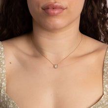 Load image into Gallery viewer, 9ct Gold White Topaz and Diamond Necklace