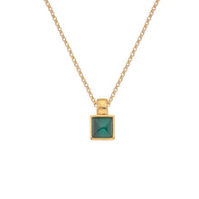Load image into Gallery viewer, Hot Diamonds Gold Edit Revive Malachite Square Pendant