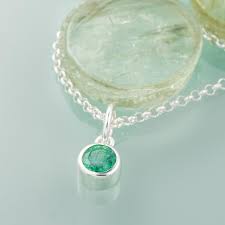 Lily Charmed May Birthstone Necklace - Emerald