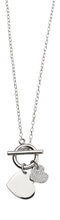 Load image into Gallery viewer, Sterling Silver Cubic Zirconia Double Heart Necklace