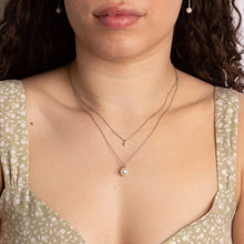 Load image into Gallery viewer, Diamonfire Shell Pearl and Cubic Zirconia Double Layer Necklace