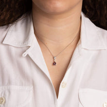 Load image into Gallery viewer, Diamonfire Dusky Pink Cubic Zirconia Pear Drop Pendant