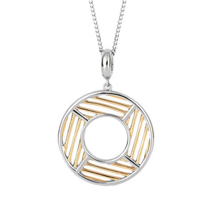 Fiorelli Geo Cage Silver and Gold Plate Necklace