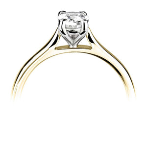 18ct Gold Oval Lab Grown Diamond Ring - 0.50ct