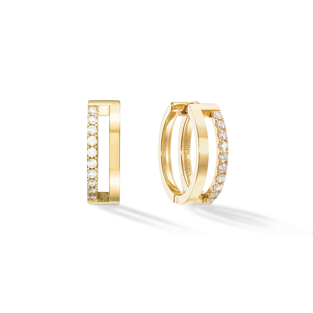 Coeur De Lion Eternal Unity Hoops - Gold Plate