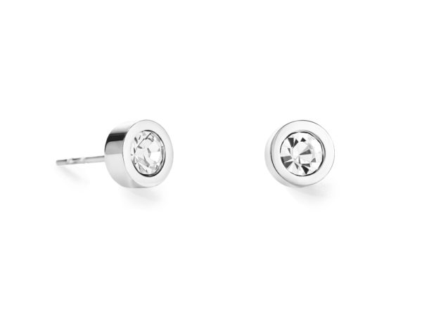 Coeur De Lion Crystal Dot - Crystal Silver