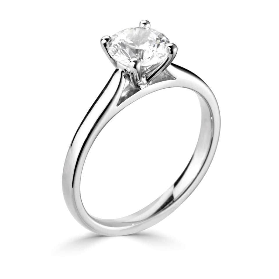 Platinum Brilliant Cut Lab Grown Diamond Ring - 1.00ct