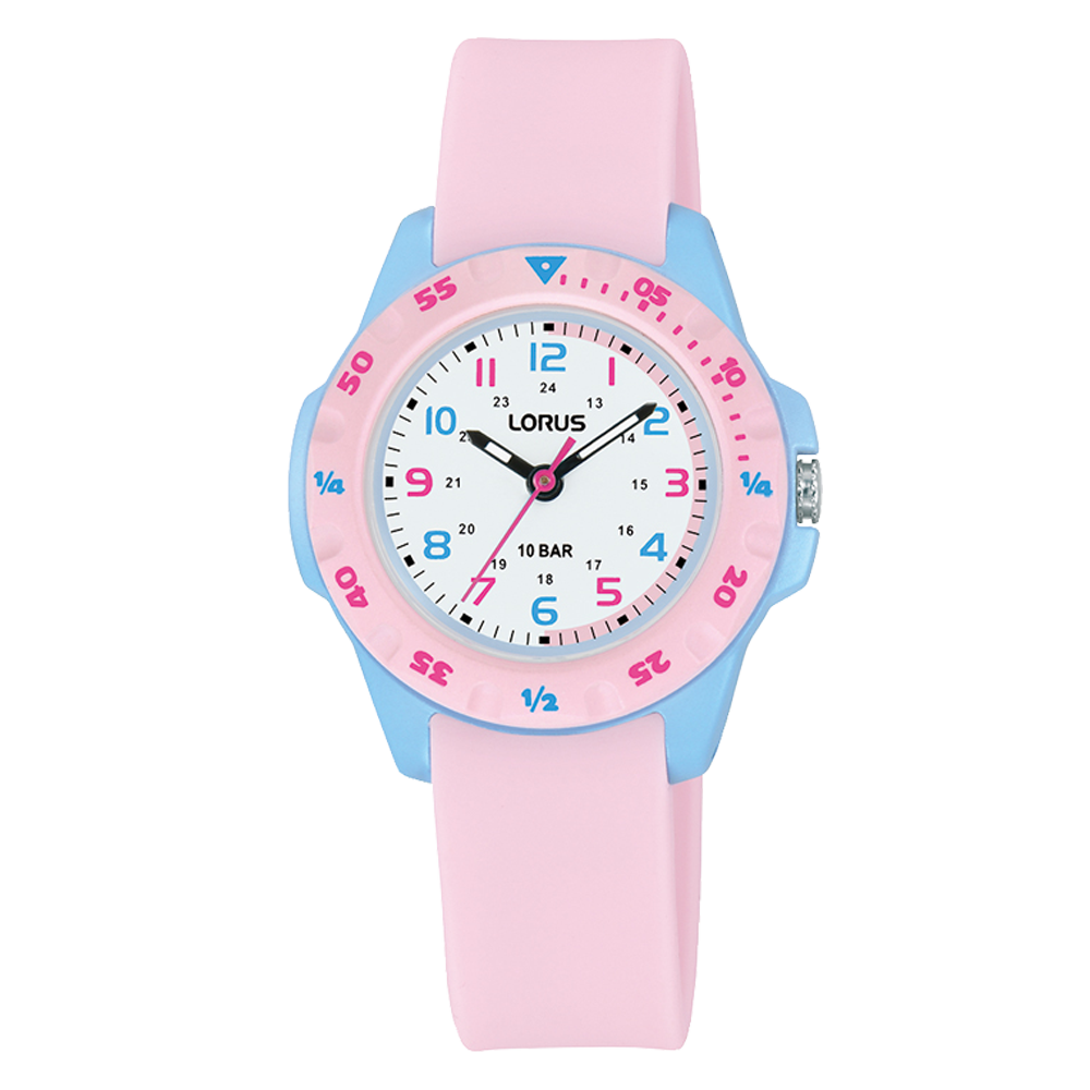 Lorus Childrens Pink Time Teach Watch