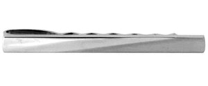 Diagonal brushed / polished tie slide.