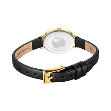 Load image into Gallery viewer, Bering Watch - Ladies Oval Gold Plate on Black Leather
