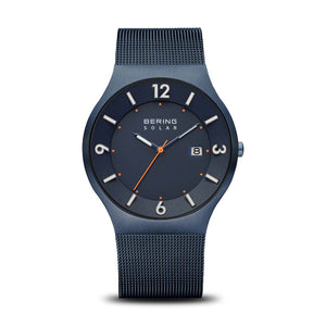 Bering Watch - Mens Blue Steel Solar Powered