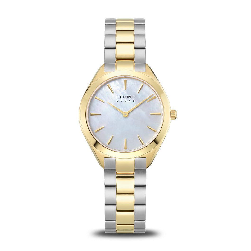 Bering Ladies Solar Watch Mother of Pearl Face