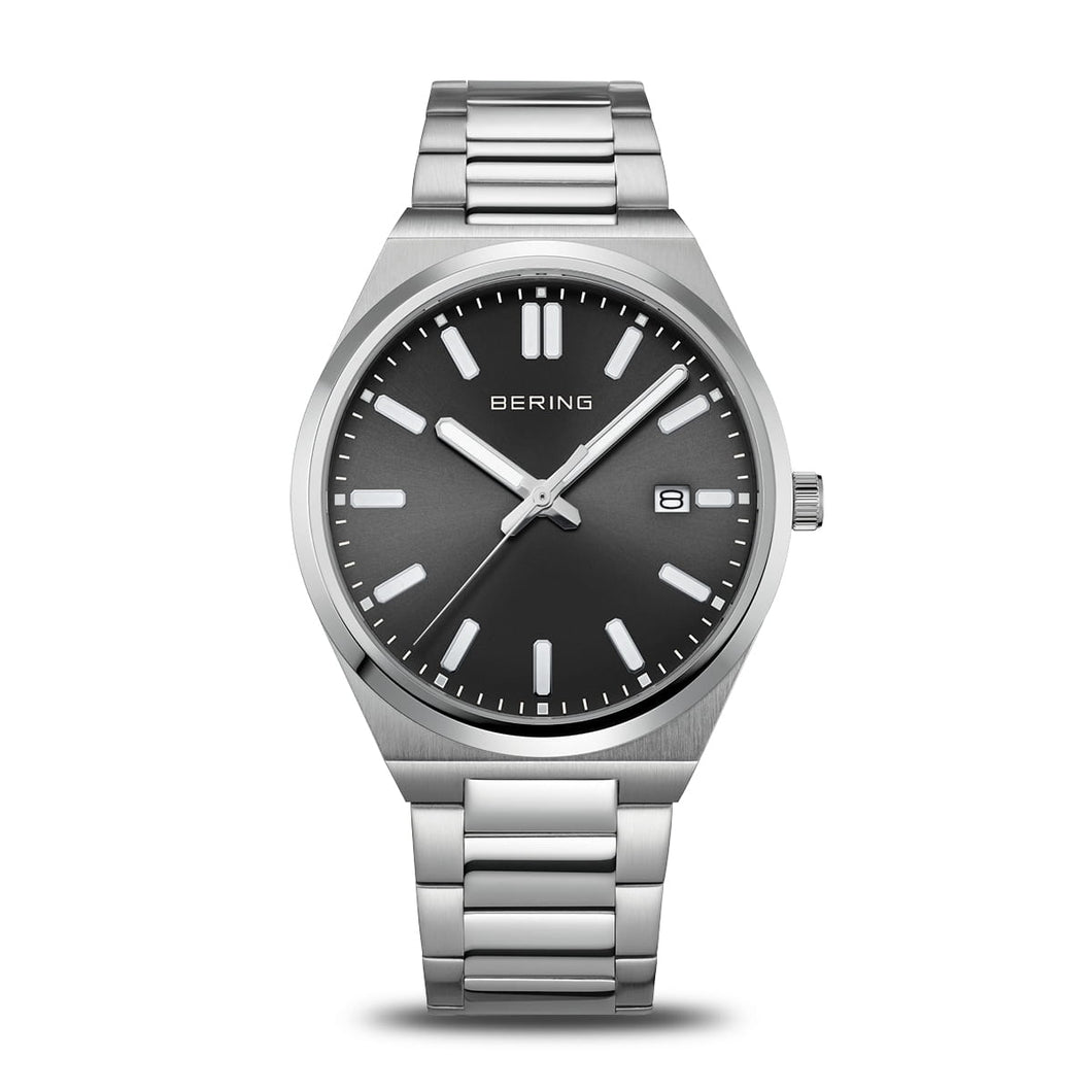 Bering Watch - Gents Black Face Classic Steel