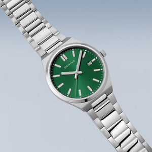 Bering Watch - Gents Green Dial Classic Steel