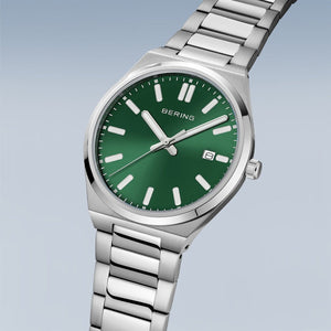 Bering Watch - Gents Green Dial Classic Steel